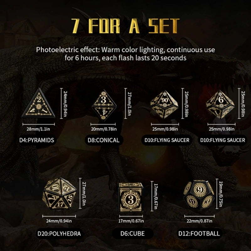 Rechargeable LED Dice Set